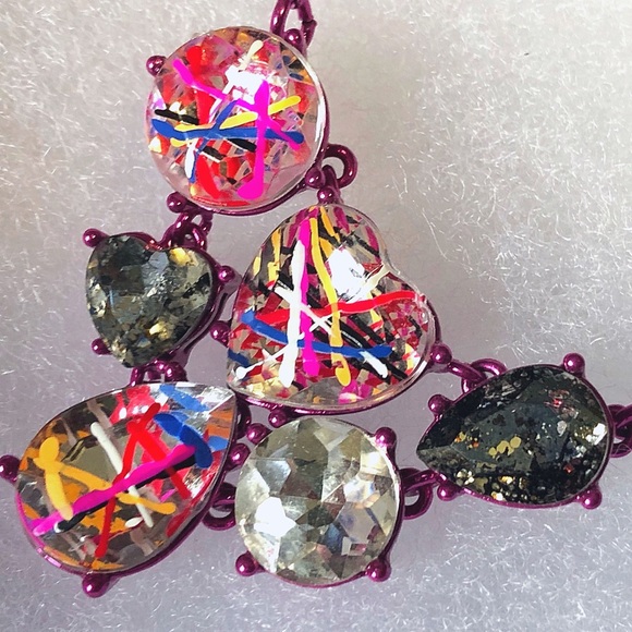 Betsey Johnson East Harlem Shuffle Heart Bib NWT - Picture 6 of 6